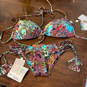 Luli Fama Vibrant Paisley Bikini Set